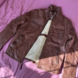 Cobalt2Carbon Men's Zamora Leather Jacket - Tobacco